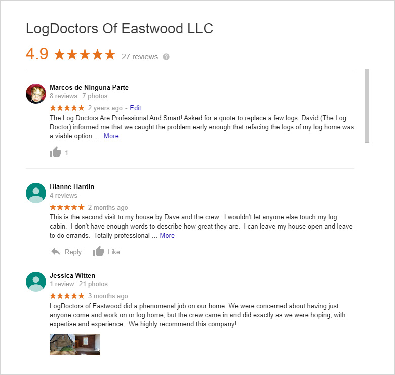 Log Home Staining Reviews Log Doctors