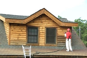 Log Home Air Sanding by LogDoctors