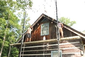 Log Home Staining Prep Work